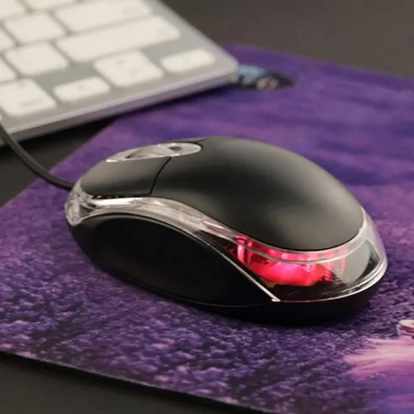 USB Gaming Mouse Office Black Wired Optical Light Scroll Wheel Mice Mouse for Computer PC Laptop - Image 2