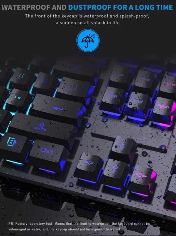 Wired Backlit Keyboard gaming Mechanic Kit waterproof Luminous 104 key keyboard And Mouse Set for Gamer PC Laptop Home Office - Image 5