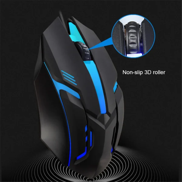 USB Wired Mouse RGB Colorful Gaming Mouse 5000 DPI Optical Wired Mouse Mice Ergonomic Mouse for PC Computer Desktop Macbook Pro - Image 3