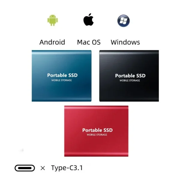 1.8" disco duro externo USB 3.0 Type C ssd external hard drive 500GB 1TB 2TB for laptops Desktop - Image 2