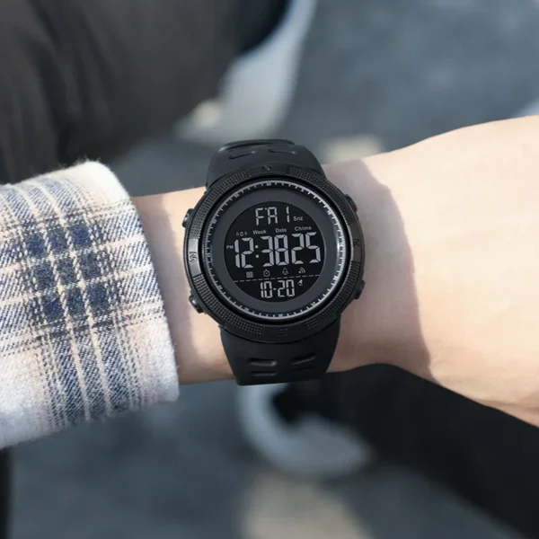 SKMEI 1251 Waterproof Digital Watch for Men Sport Countdown Electronic Wristwatches Mens Military LED Clock 1560 Reloj Hombre - Image 3