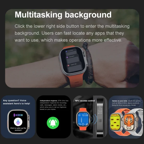 2025 new Smart Watch 9 ultra Pro MAX Gen 2 49mm Amoled Screen Smartwatch High Refresh Rate Wireless Charging Men Women For Sport - Image 5