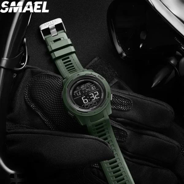 SMAEL 8105 Watch for Men Digital Watches Sports LED Wristwatches Men's 50m Waterproof Watch Digital Light Stopwatch - Image 2
