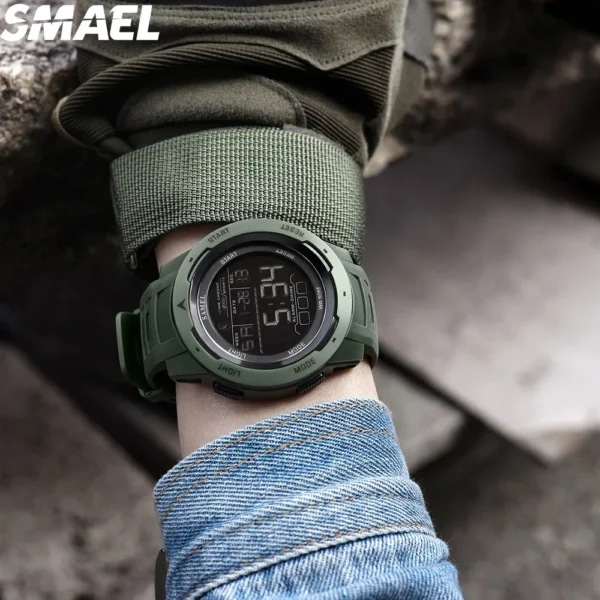 SMAEL 8105 Watch for Men Digital Watches Sports LED Wristwatches Men's 50m Waterproof Watch Digital Light Stopwatch - Image 6
