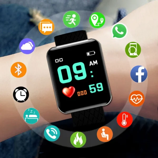 Digital Smart Sport Watch Men's Watches Led Electronic Wristwatch Women Bluetooth Male Fitness Message Heart Rate Body Sleep Kid - Image 6