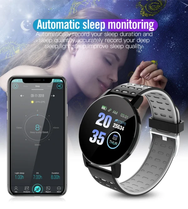 119S Smartwatch Bluetooth Smart Watch Men Blood Pressure Women Smart Band Clock Sports Fitness Tracker Watch For Android IOS - Image 5