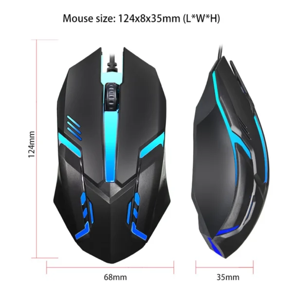 USB Wired Mouse RGB Colorful Gaming Mouse 5000 DPI Optical Wired Mouse Mice Ergonomic Mouse for PC Computer Desktop Macbook Pro - Image 6