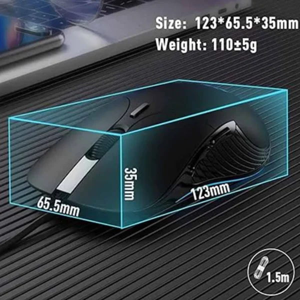 INPHIC B2 Wired Mouse 4-speed Adjustable DPI Silent Button E-sports Game Macro E-sports Usb Office Desktop Computer - Image 6