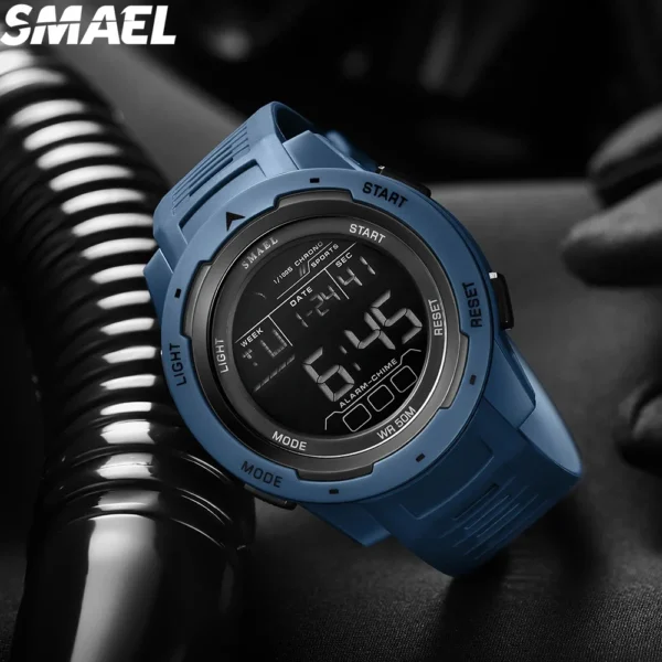 SMAEL 8105 Watch for Men Digital Watches Sports LED Wristwatches Men's 50m Waterproof Watch Digital Light Stopwatch - Image 3