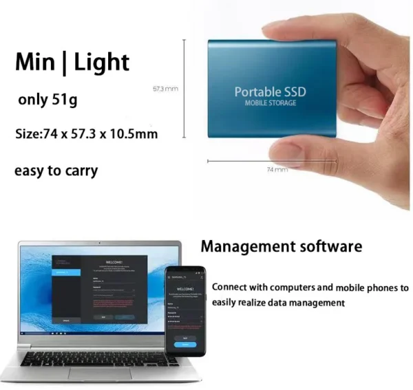 1.8" disco duro externo USB 3.0 Type C ssd external hard drive 500GB 1TB 2TB for laptops Desktop - Image 3