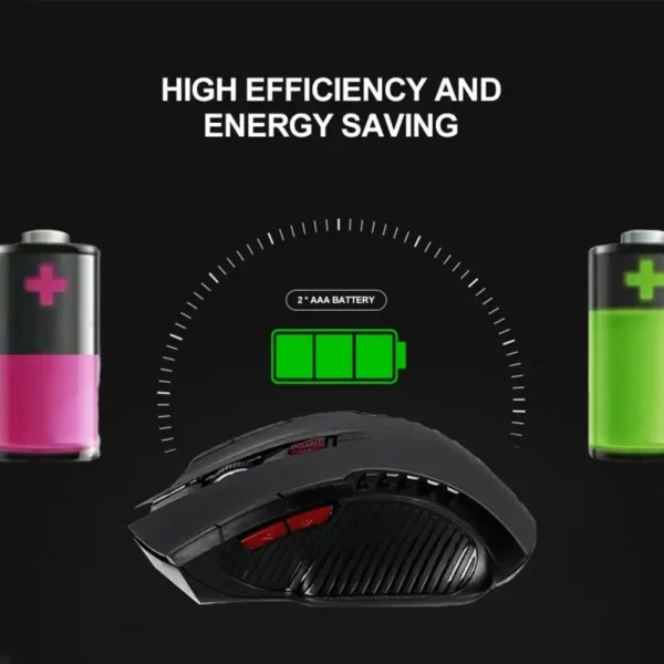 2.4G Wireless Mouse USB Receiver 6 Buttons Professional Optical Wireless Mouses USB Right Scroll Mice for Laptop PC Gamer - Image 5