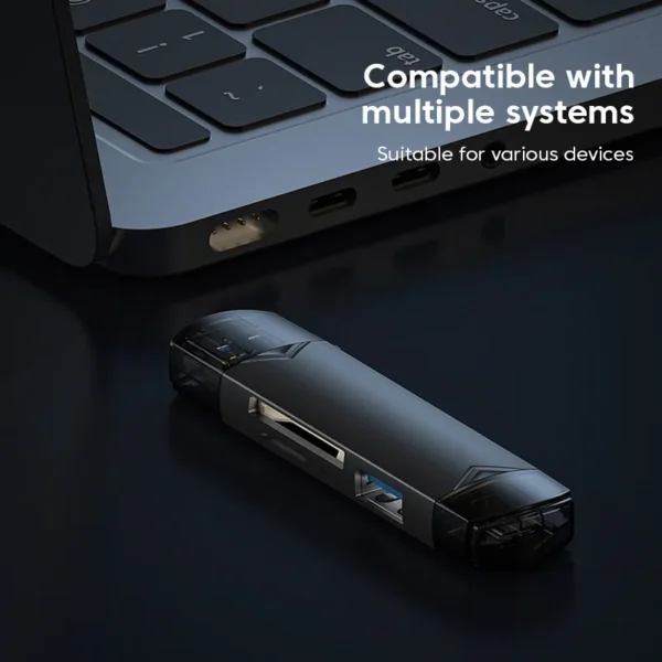 6 in 1 Card Reader Multifunctional Metal TF/SD Card Adaper USB 3.0 Type C Micro USB Memory Card Readers for Phone Laptop Macbook - Image 6