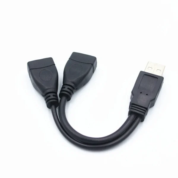 1 Male Plug To 2 Female Socket USB 2.0 Extension Cable 15/30cm - Image 2
