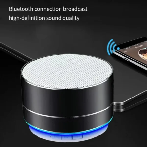 Wireless Bluetooth Speaker Small Steel Cannon Subwoofer Portable Mini Gift Card Bluetooth SpeakerColor - Image 2