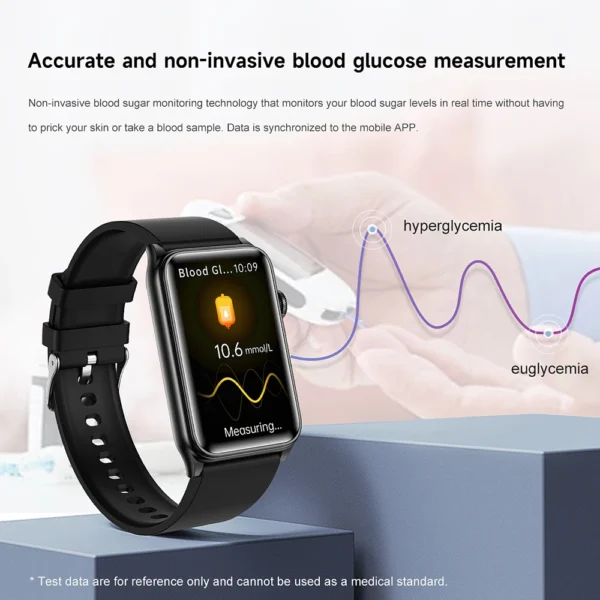 2025 New AI Medical Diagnostic Blood Sugar Smart Watch Men Multi Sports Heart Rate Voice Bluetooth Call Health Smartwatch Women - Image 3