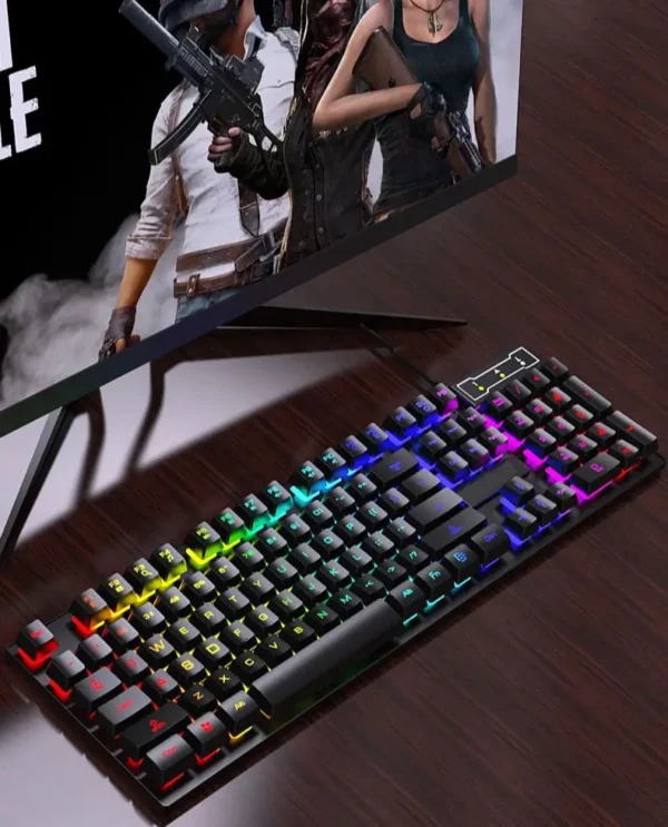 Wired Backlit Keyboard gaming Mechanic Kit waterproof Luminous 104 key keyboard And Mouse Set for Gamer PC Laptop Home Office - Image 6