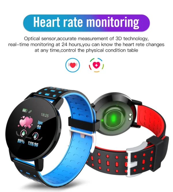 119S Smartwatch Bluetooth Smart Watch Men Blood Pressure Women Smart Band Clock Sports Fitness Tracker Watch For Android IOS - Image 3