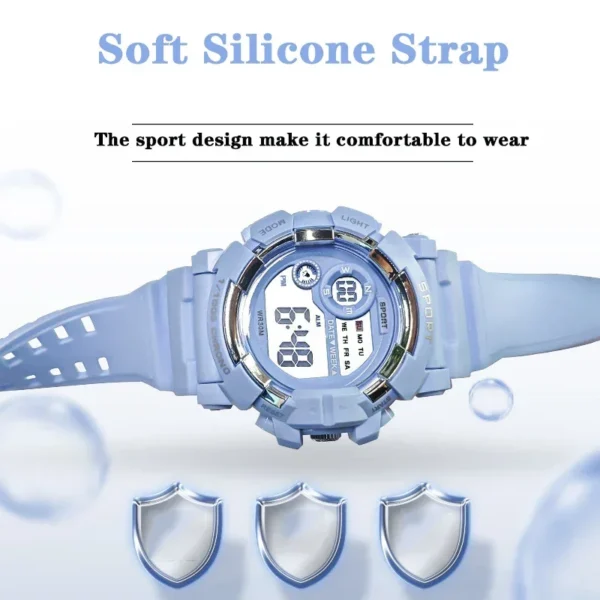 YIKAZE Fashion Sports Watches Men Women Digital Watch Waterproof Luminous Alarm Clock Electronic Wristwatch for Kids Children - Image 6