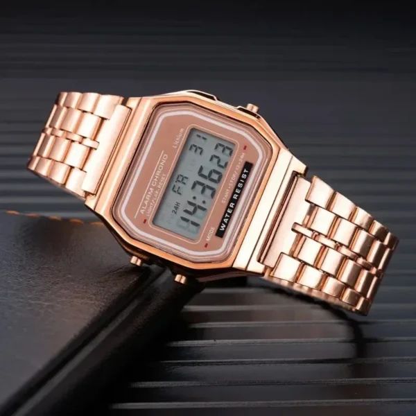 Fashion Mens Watch Digital Led Luxury Stainless Steel Square Wristwatch Electronic Watches for Men Female Clock Reloj Hombre - Image 4
