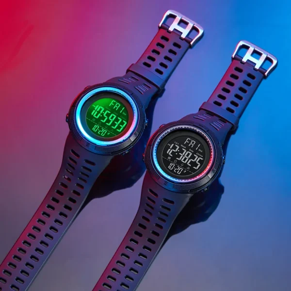 SKMEI 1251 Waterproof Digital Watch for Men Sport Countdown Electronic Wristwatches Mens Military LED Clock 1560 Reloj Hombre - Image 2