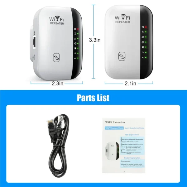 300Mbps Wireless WIFI Repeater 2.4G WiFi Extender Router 802.11N Signal Booster Amplifier Network Card Adapter for Office Home - Image 6