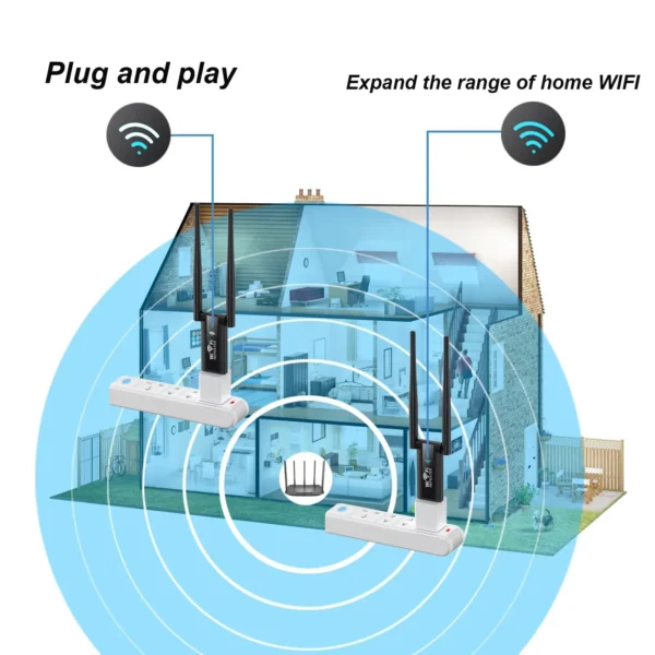 300Mbps Wireless USB WiFi Repeater Extender WiFi Signal Amplifier Booster Long Range Wi-Fi Router Home Network Card Extension - Image 5