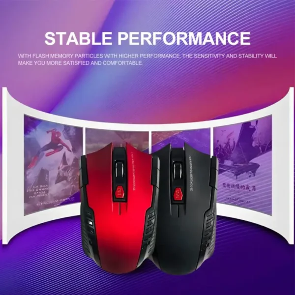 2.4G Wireless Mouse USB Receiver 6 Buttons Professional Optical Wireless Mouses USB Right Scroll Mice for Laptop PC Gamer - Image 4