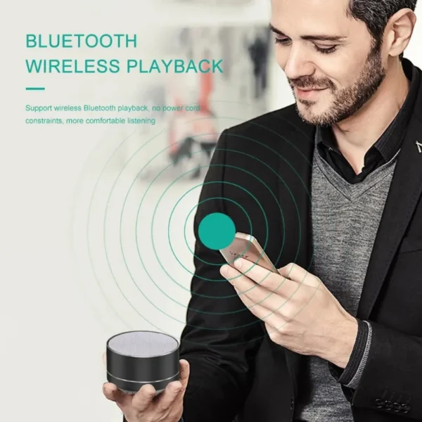 Wireless Bluetooth Speaker Small Steel Cannon Subwoofer Portable Mini Gift Card Bluetooth SpeakerColor - Image 6