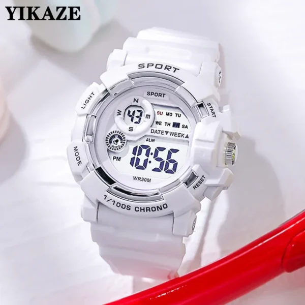 YIKAZE Fashion Sports Watches Men Women Digital Watch Waterproof Luminous Alarm Clock Electronic Wristwatch for Kids Children - Image 2