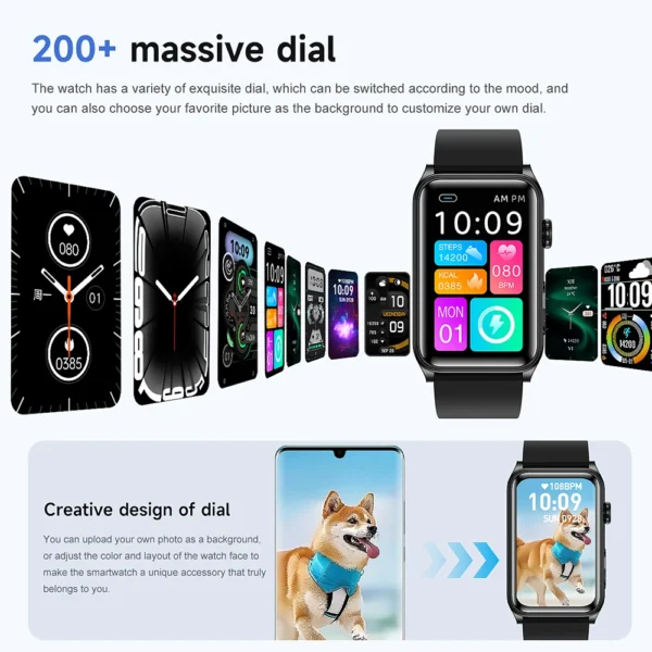 2025 New AI Medical Diagnostic Blood Sugar Smart Watch Men Multi Sports Heart Rate Voice Bluetooth Call Health Smartwatch Women - Image 6