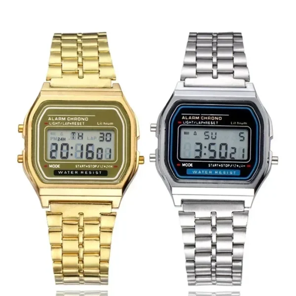 Fashion Mens Watch Digital Led Luxury Stainless Steel Square Wristwatch Electronic Watches for Men Female Clock Reloj Hombre - Image 5