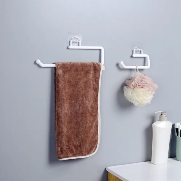 Kitchen Tissue Holder Hanging Toilet Roll Paper Towel Holder Rack Kitchen Bathroom Cabinet Door Hook Holder Organizer - Image 3