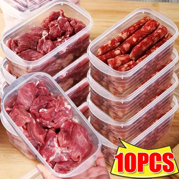 10/1PCS Frozen Meat Dispenser Box Refrigerator Special Food Grade Preservation Box Home Kitchen Sealing Plastic Storage Supplies
