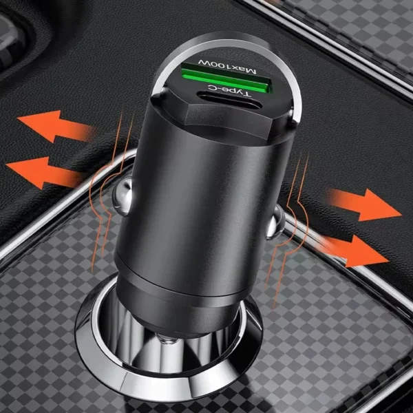 100W Car Charger Lighter PD Fast Charging For IPhone QC3.0 Mini USB Type C Mini Car Phone Charger For Samsung Huawei xiaomi ﻿ - Image 6