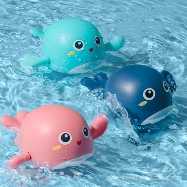 Baby Bath Toys Kids Swimming Clockwork Dolls Play Water Fun Bathing Cute Funny Children Bathroom Shower Bathtub Animals Toy - Image 4
