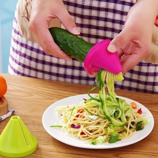 Spiralizer Vegetable Slicer,Handheld Spiralizer Vegetable Fruit Zucchini Noodle Maker Grater Slicer Cutters, Kitchen Gadget - Image 2