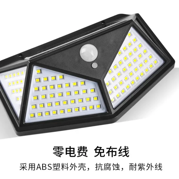 100 LED Solar Wall Lights Waterproof Outdoor Solar Lamp Motion Sensor Solar Powered Sunlight Street Light for Garden Light Hot - Image 4