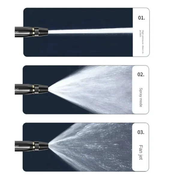 High-Pressure Water Gun Household Car Wash Water Black Car Wash Nozzle Diamond Water Car Wash Gun Watering Pipe - Image 2