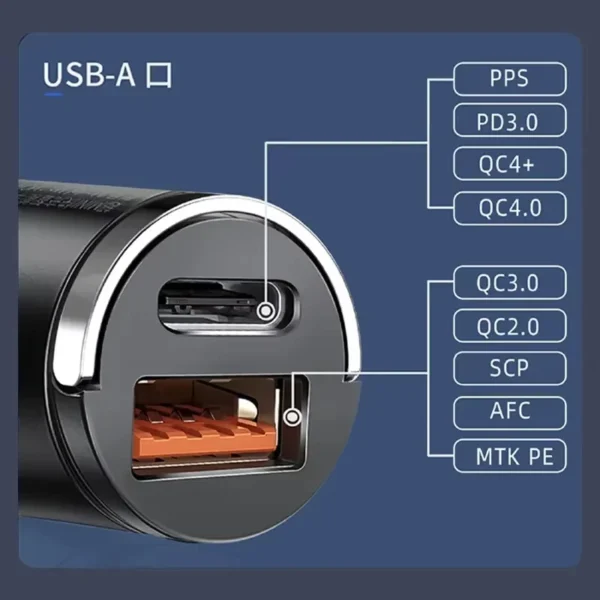 100W Car Charger Lighter PD Fast Charging For IPhone QC3.0 Mini USB Type C Mini Car Phone Charger For Samsung Huawei xiaomi ﻿ - Image 4