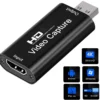4K HDMI-Compatible Video Capture Card Streaming Board Capture USB 2.0 1080P Card Grabber Recorder Box for PS4 Game DVD Camera