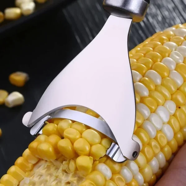 Stainless Steel Corn Peeler Serrated Corn Stripper Peelers Cob Shaver Planer Thresher Cutter Kitchen Fruit Vegetable Gadget Tool - Image 2