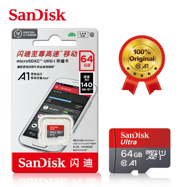 Sandisk Ultra Micro tf SD card 128GB 32GB 64GB 256GB Mini SD Card SD/TF Flash Card Memory Card 32 64 128 gb miniSD for Phone - Image 3