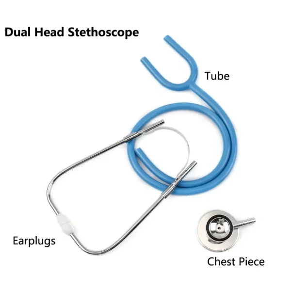 Dual Head Stethoscope Medical Device Professional Doctor Nurse Double Head Stethoscope Cardiology Medical Equipment Student Vet - Image 3