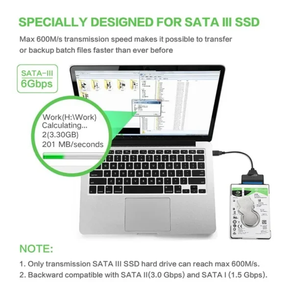 20-50 CM USB 3.0 2.0 SATA Cable Adapter Extension Computer Cables Connectors Support 2.5 Inches External Ssd Hdd Hard Drive USB - Image 5