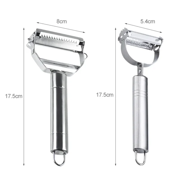 Vegetable Peeler Multifunctional Fruit And Vegetable Peeler Steel Grater Julienne Carrot Potato Cucumber Peeler Kitchen Gadget - Image 6