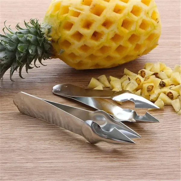 Stainless Steel Strawberry Huller Fruit Peeler Pineapple Corer Slicer Cutter Kitchen Knife Gadgets Pineapple Slicer Clips New - Image 3