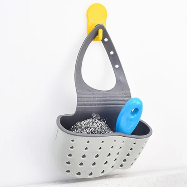 Home Storage Drain Basket Kitchen Sink Holder Adjustable Soap Sponge Shlf Hanging Drain Basket Bag Kitchen Accessories - Image 5
