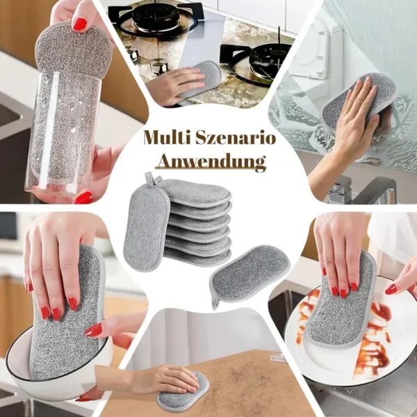 New Thickened Cleaning Sponges Silver Double-sided Dishwashing Cloth Kitchen Dish Pot Strong Cleaning Wipe Magic Scouring Pads - Image 5