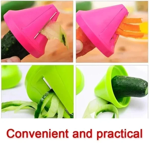 Spiralizer Vegetable Slicer,Handheld Spiralizer Vegetable Fruit Zucchini Noodle Maker Grater Slicer Cutters, Kitchen Gadget - Image 5