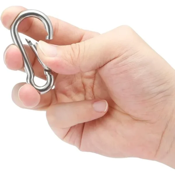 4 Pack 304 Stainless Steel Carabiner Clip 4 Inch Heavy Duty Spring Snap Hook Outdoor Camping Swing Set Hammock Hiking Travel - Image 3